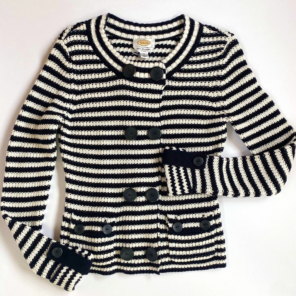 *NBW* Talbots Nautical Striped  Sweater Blazer